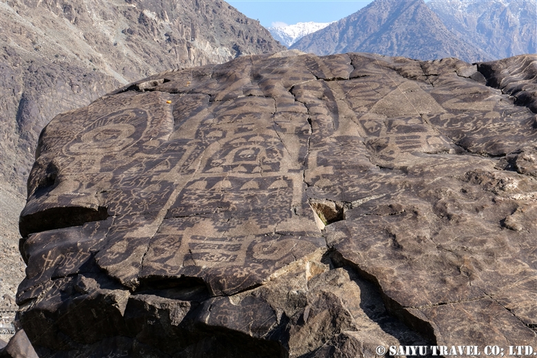 Rock Carvings of Shatial,  –  Silk Road heritage – soon to be submerged in the Indus river dam
